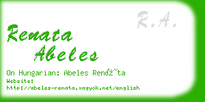 renata abeles business card